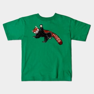 Artwork of a Red Panda III Kids T-Shirt